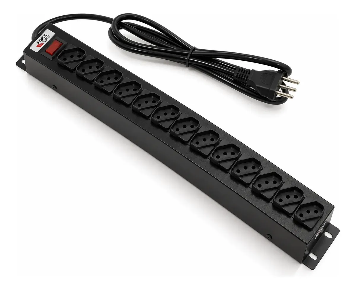 REGUA DE RACK EXTENSORA 12 TOM 0091000001 FORCE LINE