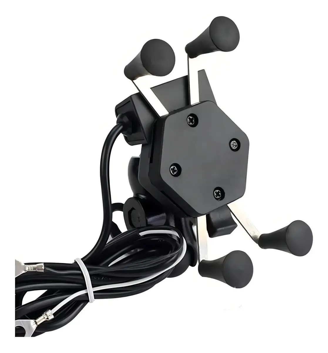 SUPORTE DE CELULAR PARA MOTO COM CARREGADOR USB ATE 7,5" SP-CA55 EXBOM