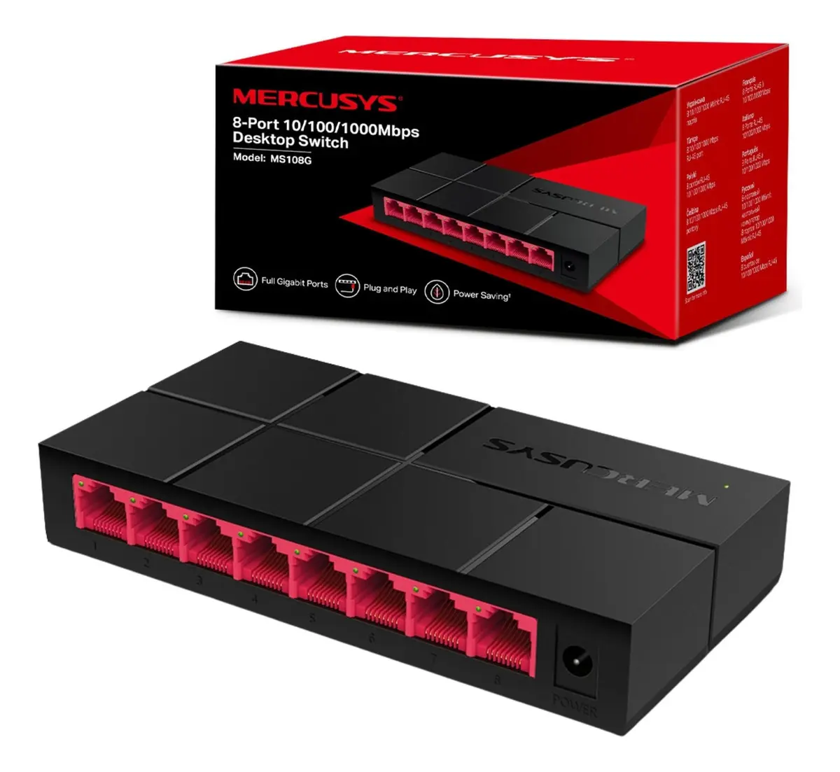 SWITCH 08 PORTAS 10/100/1000 MBPS MS108G MERCUSYS