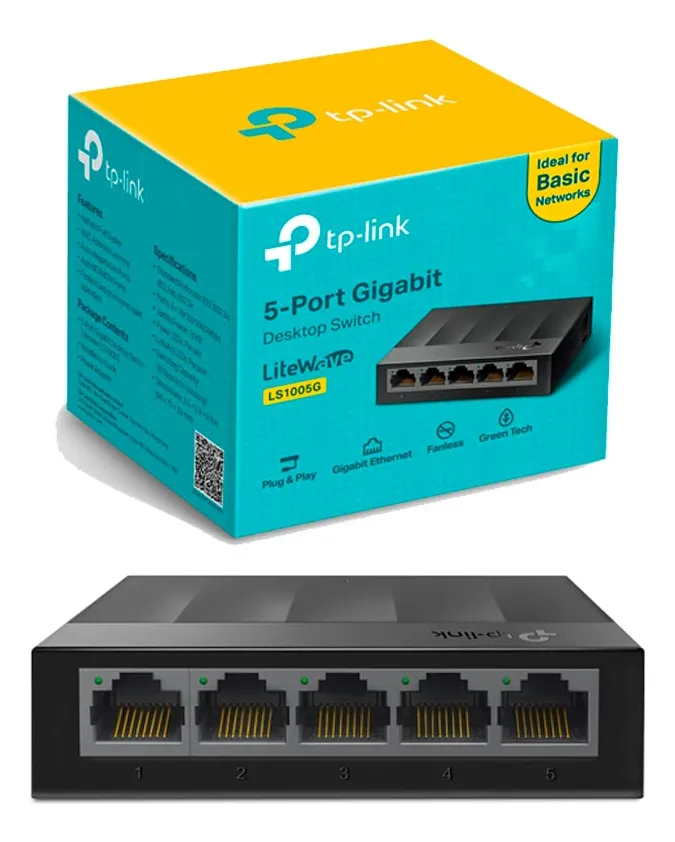 SWITCH 5 PORTAS 10/100/1000 GIGABIT TL-LS1005G TP-LINK