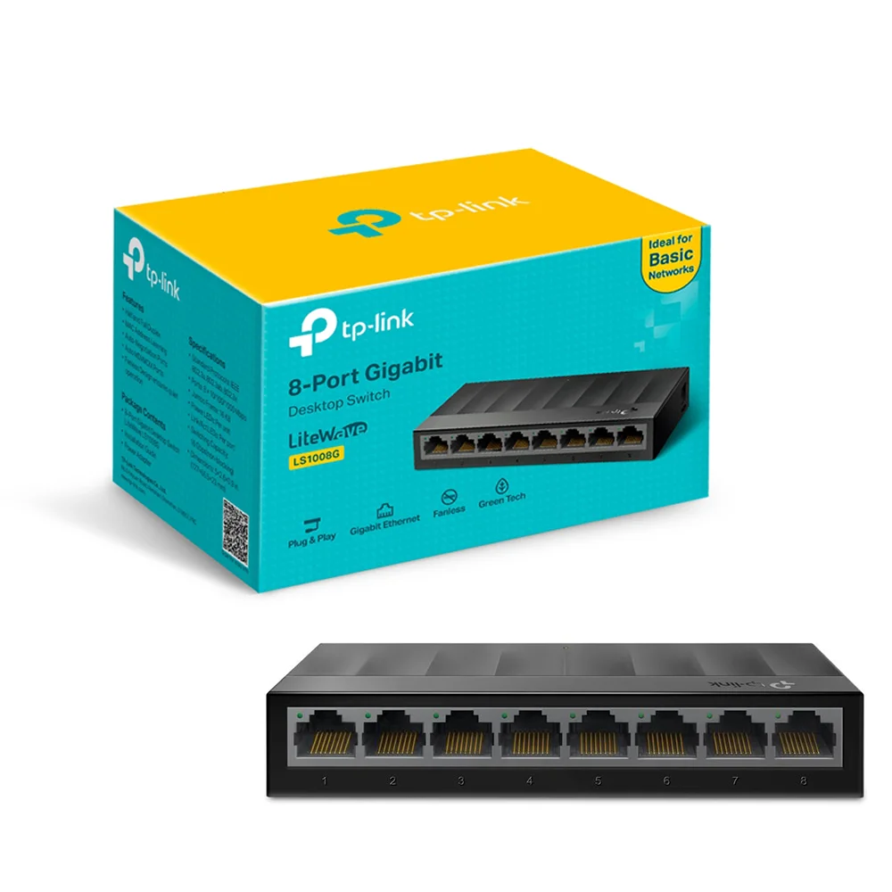 SWITCH 8 PORTAS GIGABIT LS1008G TP-LINK