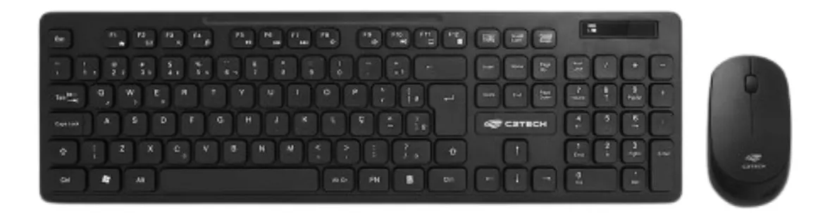TECLADO E MOUSE WIRELESS K-W70BK PRETO C3 TECH