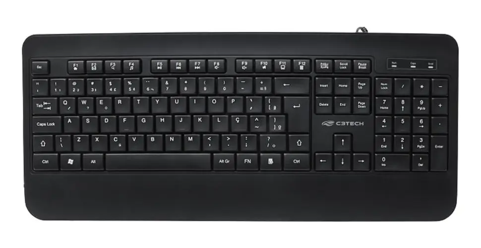 TECLADO MULTIMIDIA KB-M100BK PRETO USB C3 TECH@